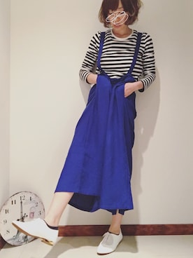 「オリエンタルトラフィック」｜「アイテム（オールインワン・サロペット）」を使った、ｈａｒｕさん（レディース・166cm）の春コーディネート
