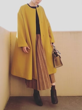 「オリエンタルトラフィック」｜「アイテム（その他アウター）」を使った、ｈａｒｕさん（レディース・167cm）の秋コーディネート