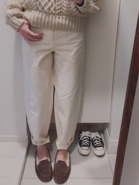 「コクーンシルエットジーンズ」｜ｈａｒｕさん（レディース・166cm）の冬コーディネート