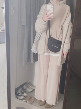 「SEVENDAYS=SUNDAY（セブンデイズサンデイ）のアイテム（パーカー）」を使った、ｈａｒｕさん（レディース・167cm）の春コーディネート