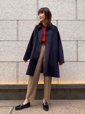 「パラブーツ」｜「アイテム（その他アウター）」を使った、minako.tさん（レディース・167cm）の秋コーディネート