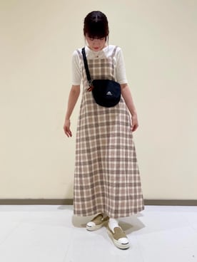 「ジャックパーセル」｜「アイテム（ワンピース/ドレス）」を使った、minako.tさん（レディース・167cm）の春コーディネート