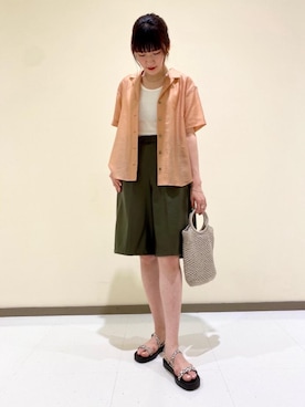 「アニマル」｜「アイテム（アクセサリー）」を使った、minako.tさん（レディース・167cm）の夏コーディネート