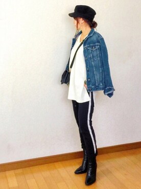 「ロールアップ」｜「アイテム（チュニック）」を使った、𝑠𝑢𝑧𝑢さん（レディース・158cm）の秋コーディネート
