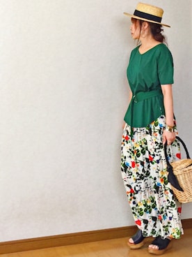 𝑠𝑢𝑧𝑢さん（レディース・158cm）の夏コーディネート