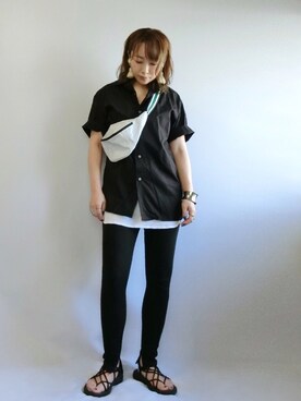 「ジーユー」｜𝑠𝑢𝑧𝑢さん（レディース・158cm）の夏コーディネート