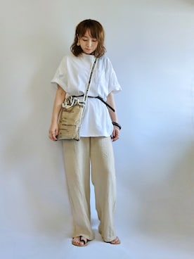 「BLISS POINT（ブリスポイント）のアイテム（アクセサリー）」を使った、𝑠𝑢𝑧𝑢さん（レディース・158cm）の夏コーディネート