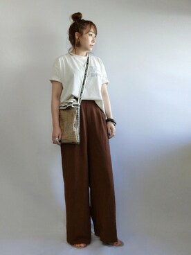 「ジーユー」｜𝑠𝑢𝑧𝑢さん（レディース・158cm）の夏コーディネート