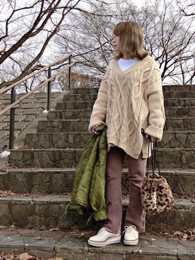 𝑠𝑢𝑧𝑢さん（レディース・158cm）の冬コーディネート