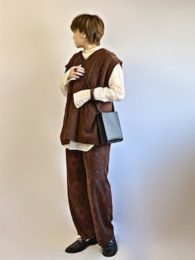 「LOWRYS FARM（ローリーズファーム）のアイテム（イヤリング（片耳用））」を使った、𝑠𝑢𝑧𝑢さん（レディース・158cm）の冬コーディネート