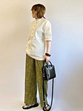 「LOWRYS FARM（ローリーズファーム）のアイテム（イヤリング（片耳用））」を使った、𝑠𝑢𝑧𝑢さん（レディース・157cm）の夏コーディネート