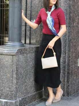 「AmiAmi（アミアミ）の【雑誌steady.5月号掲載商品】走れる7cmヒールパンプス/生地巻きヒール/春夏Ver.（パンプス）」を使った、ikuさん（レディース・160cm）の夏コーディネート