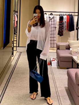 「chanel」｜「アイテム（アナログ腕時計）」を使った、sarahcさん（レディース・172cm）の夏コーディネート