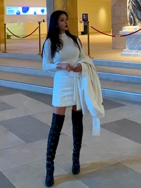 「Max Mara（マックスマーラ）のアイテム（チェスターコート）」を使った、sarahcさん（レディース・172cm）の秋コーディネート