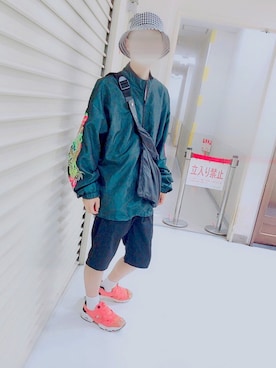 「doublet（ダブレット）のアイテム（ナイロンジャケット）」を使った、ゆうさん（メンズ・170cm）の春コーディネート
