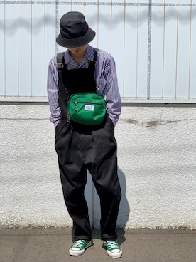 「NEAT（ニート）のアイテム（オールインワン・サロペット）」を使った、ゆうさん（メンズ・170cm）の春コーディネート