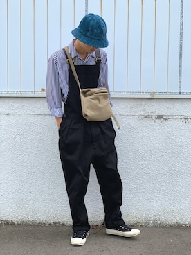 「NEAT（ニート）のアイテム（オールインワン・サロペット）」を使った、ゆうさん（メンズ・170cm）の春コーディネート