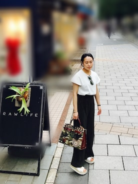 「VERYNERD（ベリーナード）のアイテム」を使った、chieさん（レディース・147cm）の夏コーディネート