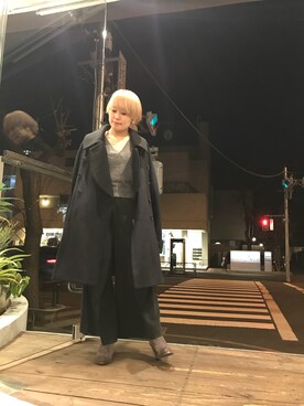 「ROBES&CONFECTIONS（ローブスコンフェクションズ）のアイテム（ジャケット/アウター）」を使った、chieさん（レディース・147cm）の冬コーディネート