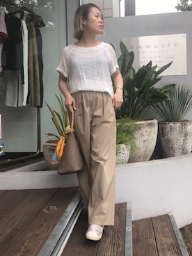 「SUZiE WiNKLE（スージー ウィンクル）のアイテム」を使った、chieさん（レディース・147cm）の夏コーディネート