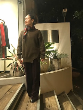 「Rawtus（ロータス）のアイテム（パンツ）」を使った、chieさん（レディース・147cm）の秋コーディネート