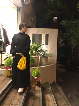 「CHRISTIAN PEAU（クリスチャンポー）のCHRISTIAN PEAU/クリスチャン ポー/one handle bag/ワンハンドルトートバッグ（ハンドバッグ）」を使った、chieさん（レディース・147cm）の冬コーディネート