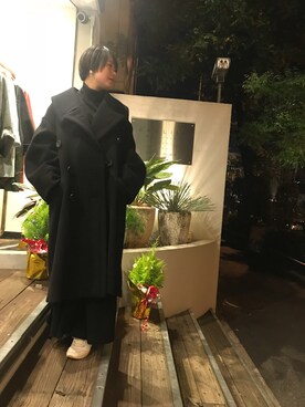 「ROBES&CONFECTIONS（ローブスコンフェクションズ）のアイテム（ジャケット/アウター）」を使った、chieさん（レディース・147cm）の冬コーディネート