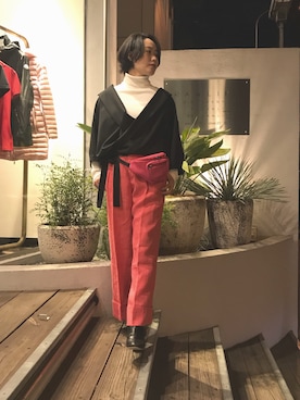 「レイヤードstyle」｜chieさん（レディース・147cm）の冬コーディネート