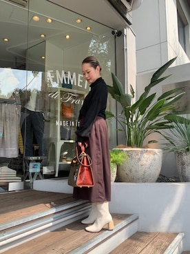 「otoaa（オトアー）のアイテム」を使った、chieさん（レディース・147cm）の秋コーディネート