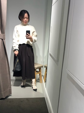 「Magnu（マヌー）のMagnu/マヌー/Tee Pee pouch（ハンドバッグ）」を使った、chieさん（レディース・147cm）の春コーディネート