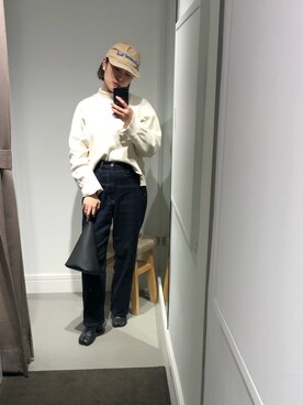 「Magnu（マヌー）のMagnu/マヌー/Tee Pee pouch（ハンドバッグ）」を使った、chieさん（レディース・147cm）の春コーディネート