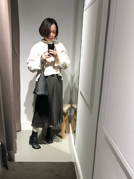 「Magnu（マヌー）のMagnu/マヌー/Tee Pee pouch（ハンドバッグ）」を使った、chieさん（レディース・147cm）の春コーディネート