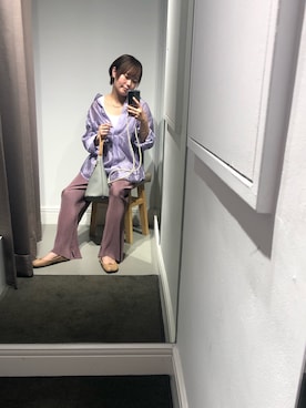 「Magnu（マヌー）のMagnu/マヌー/Tee Pee pouch（ハンドバッグ）」を使った、chieさん（レディース・147cm）の夏コーディネート