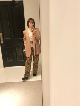 「ブラウンコーデ」｜「アイテム（PC・スマホグッズ/家電）」を使った、chieさん（レディース・147cm）の冬コーディネート