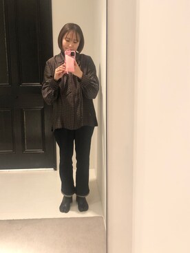 「アイテム（スマホケース/カバー）」を使った、chieさん（レディース・146cm・30代）の冬コーディネート