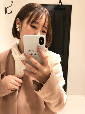 「アイテム（イヤーカフ）」を使った、chieさん（レディース・146cm・30代）の冬コーディネート