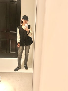 「ROBES&CONFECTIONS（ローブスコンフェクションズ）のアイテム（ジャケット/アウター）」を使った、chieさん（レディース・146cm）の春コーディネート
