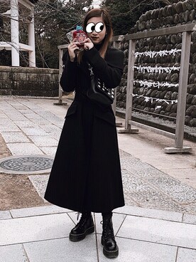 「moussy」｜「アイテム（ムートンコート）」を使った、ayaneさん（レディース・160cm）の冬コーディネート