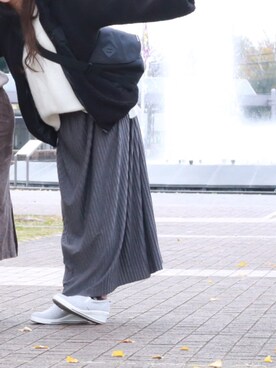 「EGOIST（エゴイスト）のアイテム（ニット/セーター）」を使った、かとーさん（レディース・160cm）の秋コーディネート
