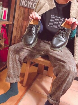 「アイテム（ブルゾン）」を使った、yuYa さん（メンズ・177cm・10代）の冬コーディネート