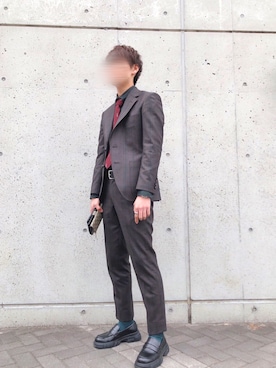 「アイテム（フォーマルスーツ/小物）」を使った、yuYa さん（メンズ・177cm・10代）の冬コーディネート