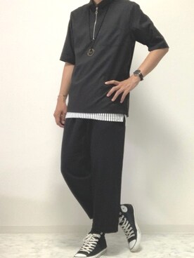「インスタやってます」｜「アイテム（アクセサリー）」を使った、♣️YUYA♣️さん（メンズ・175cm）の夏コーディネート