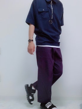 「インスタやってます」｜「アイテム（アクセサリー）」を使った、♣️YUYA♣️さん（メンズ・174cm）の夏コーディネート