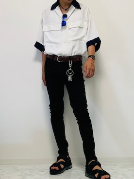「インスタやってます」｜「アイテム（財布/小物）」を使った、♣️YUYA♣️さん（メンズ・174cm）の夏コーディネート