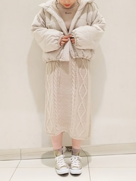 「OLIVE des OLIVE（オリーブデオリーブ）のアイテム（ジャケット/アウター）」を使った、ol_izmm_さん（レディース・152cm）の冬コーディネート