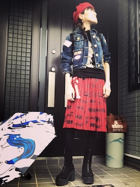 「DSQUARED2（ディースクエアード）のアイテム（ジャケット/アウター）」を使った、miyabiさん（レディース・161cm）の秋コーディネート
