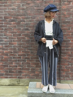 「WEGO（ウィゴー）のアイテム（キャスケット）」を使った、かほてぃさん（レディース・162cm）の冬コーディネート