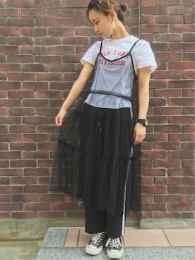 「wegotee」｜かほてぃさん（レディース・162cm）の春コーディネート