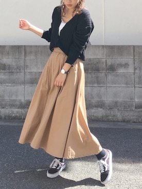 「アイテム（ピアス（両耳用））」を使った、mincoさん（レディース・165cm・20代）の秋コーディネート