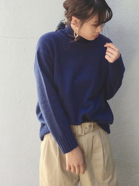 「アイテム（ピアス（両耳用））」を使った、mincoさん（レディース・165cm・20代）の秋コーディネート